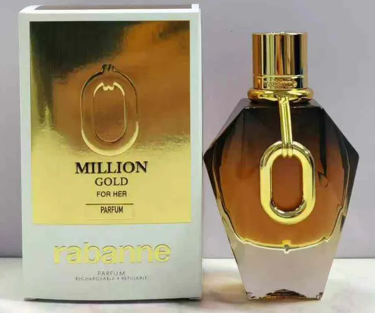 Rabanne Million Gold For Her Parfum — 90ml — US-412 — Catalogue name: Rabanne Million Gold For Her Parfum — Capacity shown: 90ml
