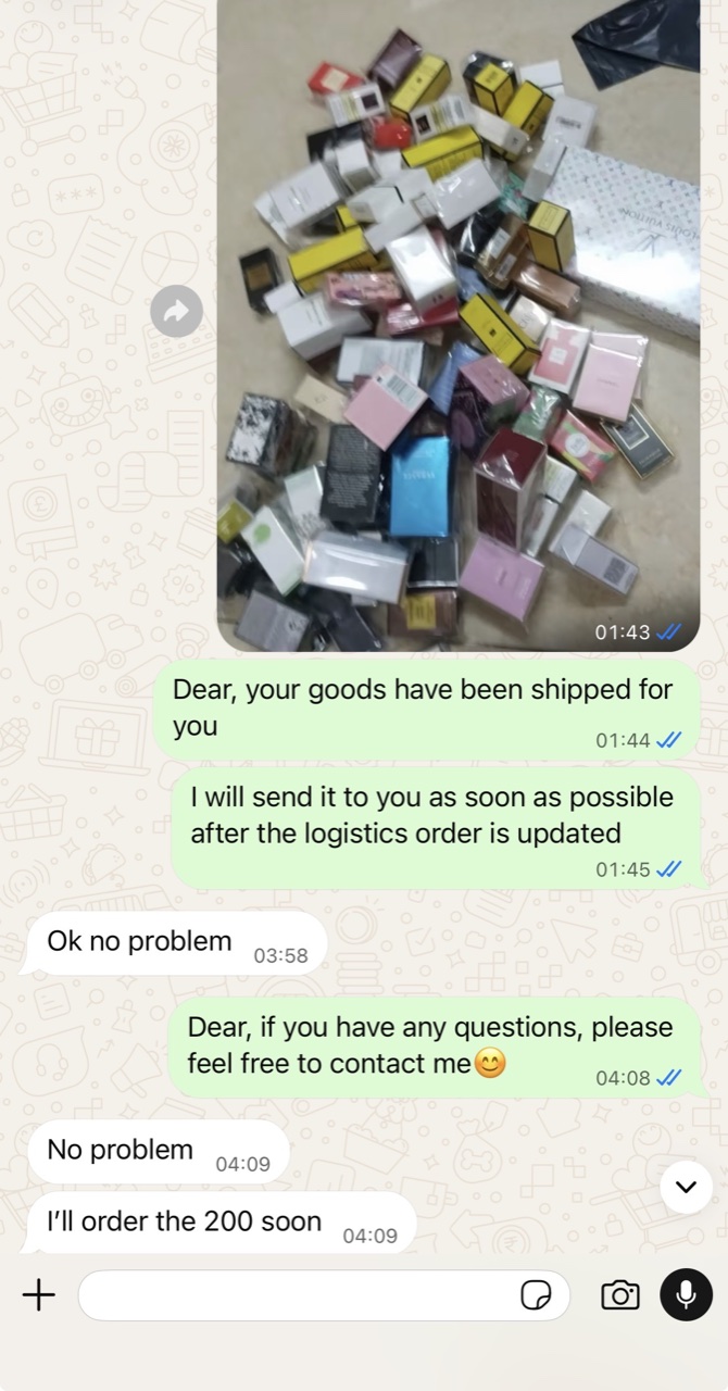 Mini-perfume wholesale · Next order planned